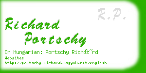 richard portschy business card